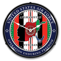 Air Force Veteran Operation Enduring Freedom 14" LED Wall Clock
