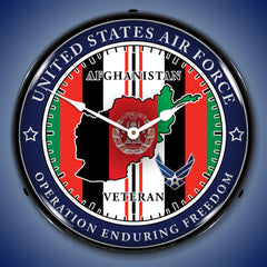 Air Force Veteran Operation Enduring Freedom 14" LED Wall Clock