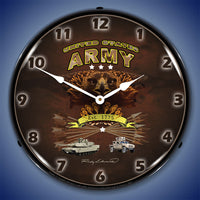 Army Eagle 14" LED Wall Clock