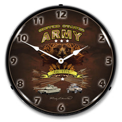 Army Eagle 14" LED Wall Clock