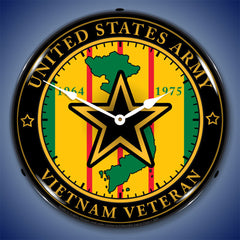 Army Vietnam Veteran 14" LED Wall Clock