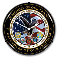 Fallen Heroes 14" LED Wall Clock