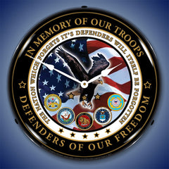Fallen Heroes 14" LED Wall Clock
