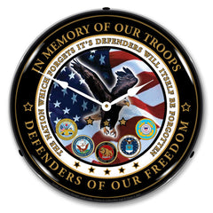 Fallen Heroes 14" LED Wall Clock