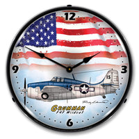 Grumman F4F Wildcat 14" LED Wall Clock
