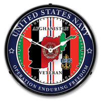 Navy Veteran Operation Enduring Freedom 14" LED Wall Clock