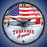 Tuskegee Airman 14" LED Wall Clock