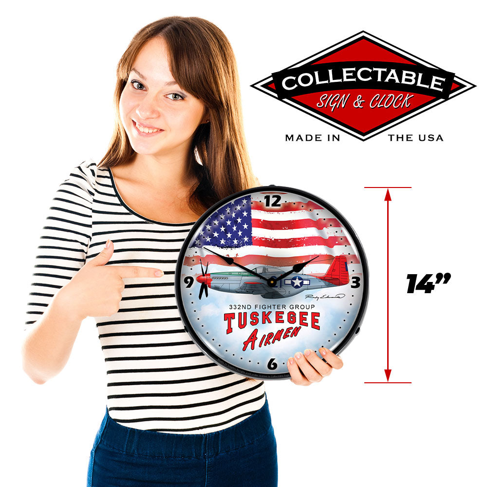 Tuskegee Airman 14" LED Wall Clock