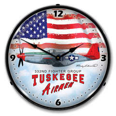 Tuskegee Airman 14" LED Wall Clock