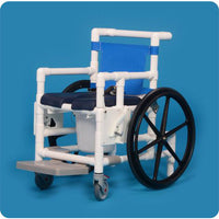 IPU Midsize Shower Access Commode Chair with Deluxe Open Front Seat and Pail