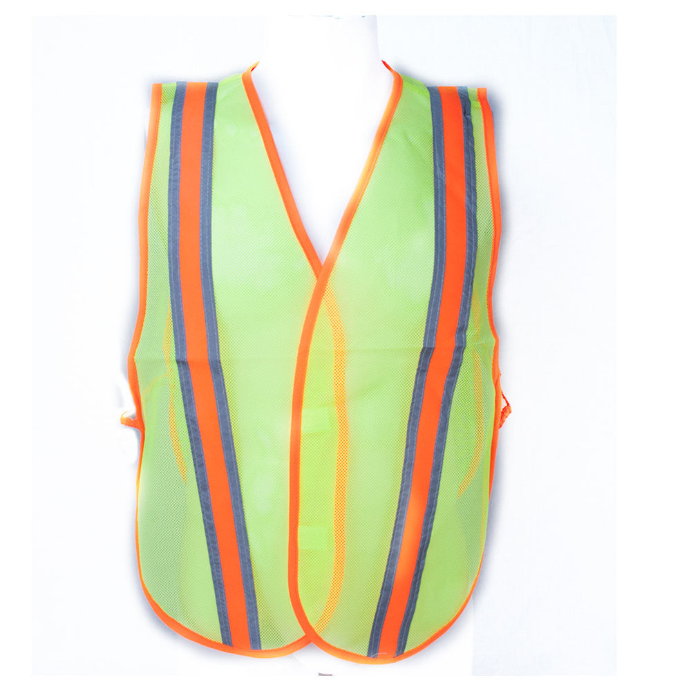 MayDay Safety Vest - Lime Green with Reflective Orange Trim