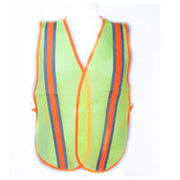 MayDay Safety Vest Lime Green With Reflective Orange Trim (5-Pack)