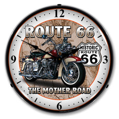 Route 66 "The Mother Road" 14" LED Wall Clock