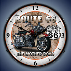 Route 66 "The Mother Road" 14" LED Wall Clock