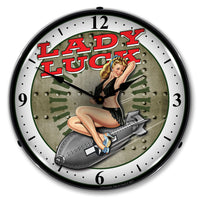Lady Luck 14" LED Wall Clock