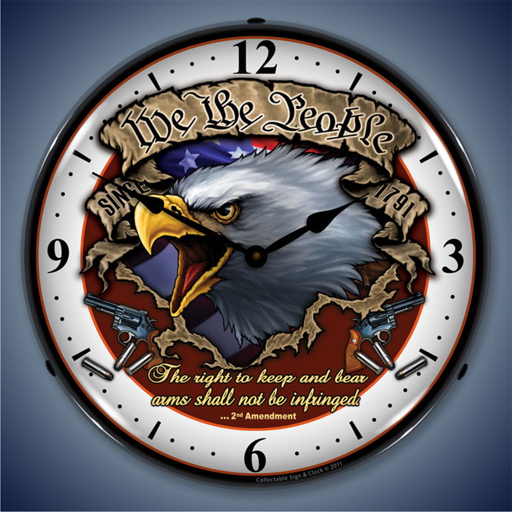 We the People, 2nd Amendment 14" LED Wall Clock