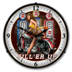 Fill 'Er Up Ameri-Gas 14" LED Wall Clock