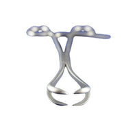 Jorgensen Labs Twin Point Fragment Forceps, Straight Tip
