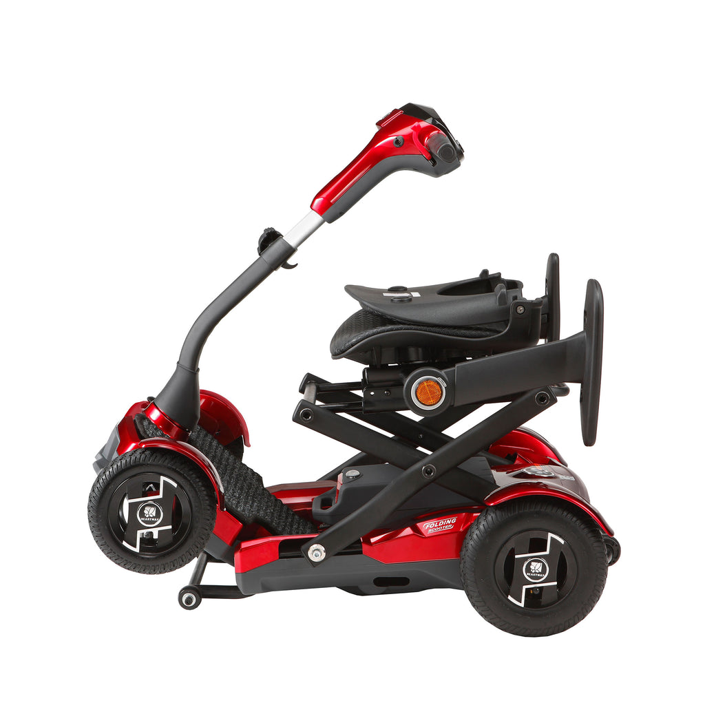 EV Rider Teqno AF 4-Wheel Automatic Folding Mobility Scooter – Push-Button Portability & Laser Light Safety