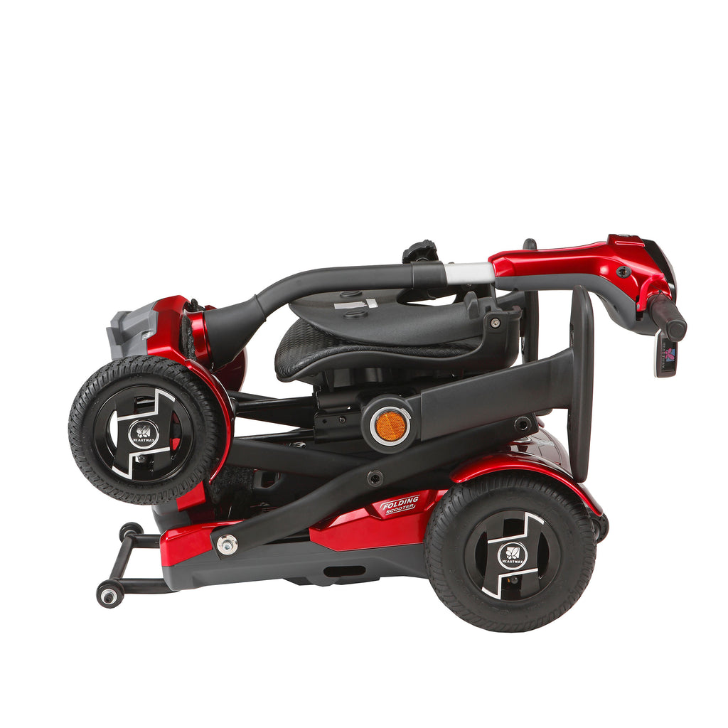 EV Rider Teqno AF 4-Wheel Automatic Folding Mobility Scooter – Push-Button Portability & Laser Light Safety