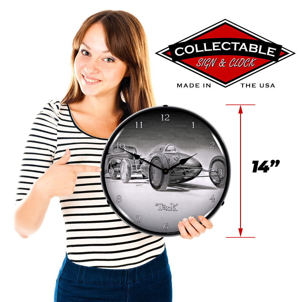 Belly Tank Hot Rod 14" LED Wall Clock