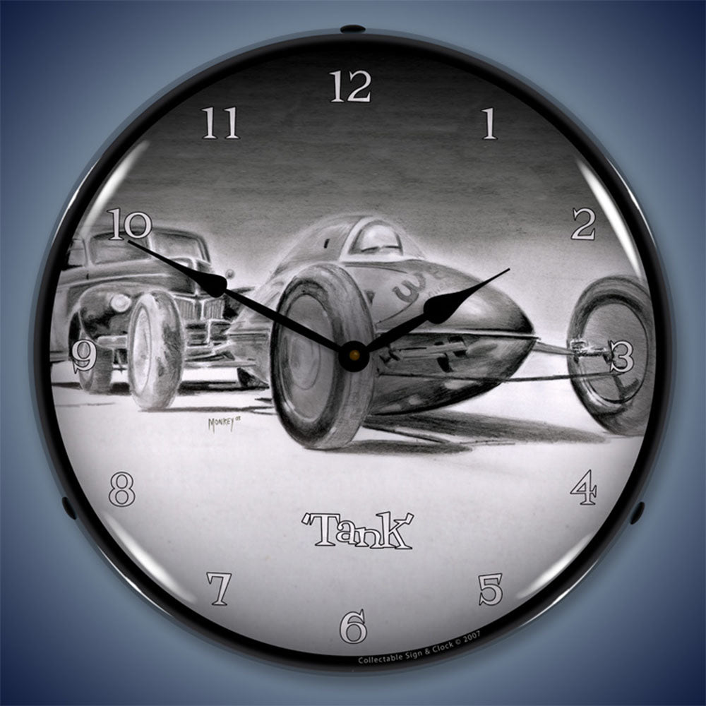 Belly Tank Hot Rod 14" LED Wall Clock