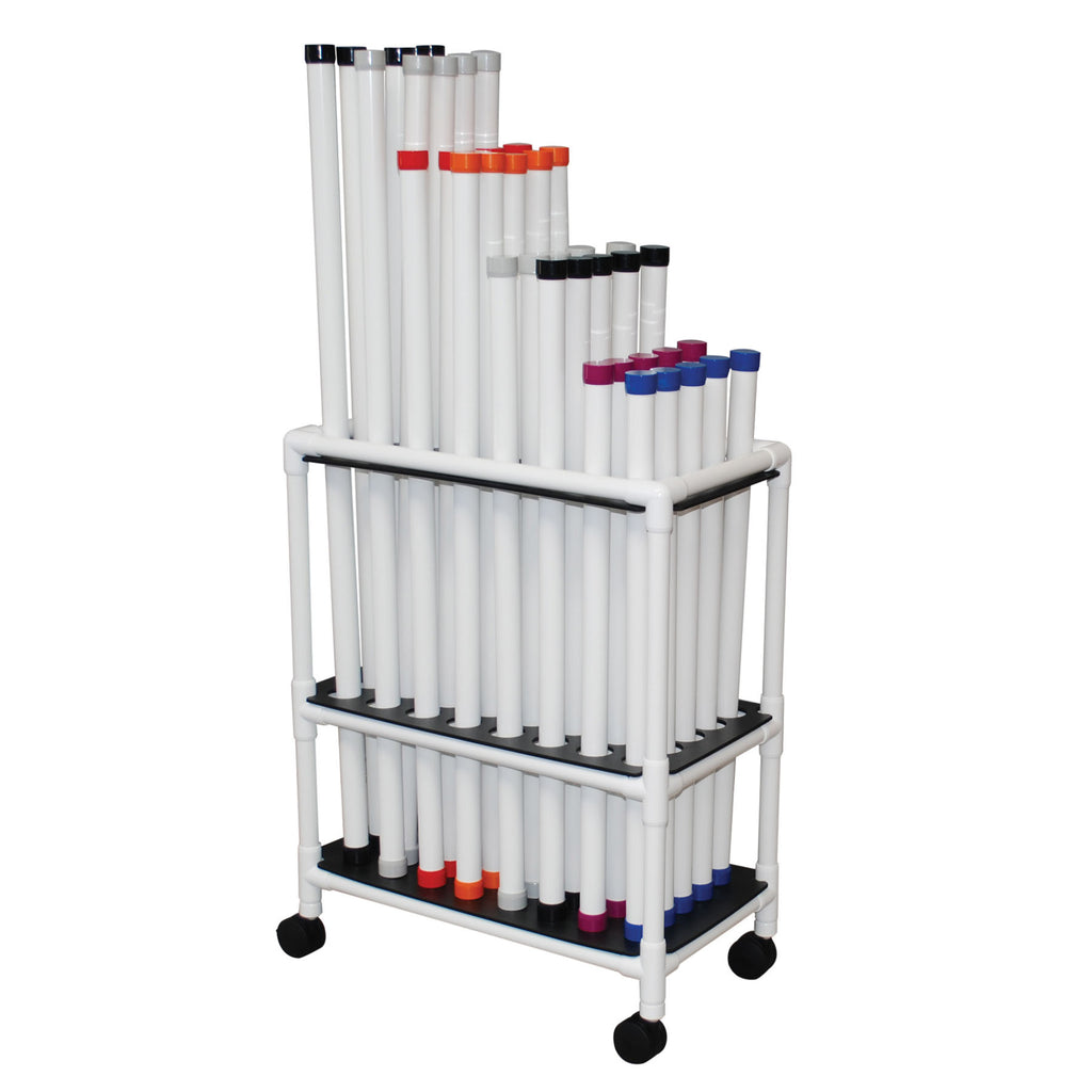 MJM Therapy Rehab Weight Bars Mobile Storage Cart