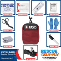 Cubix Safety Stop The Bleed Premium Kit with Combat Application Tourniquet (C-A-T)
