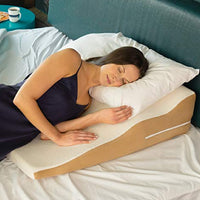 Avana Contoured Bed Wedge Support Pillow with Gel-Infused Memory Foam and Cooling Tencel Cover