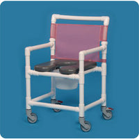 IPU Midsize Open Front Soft Seat Shower Commode Chair