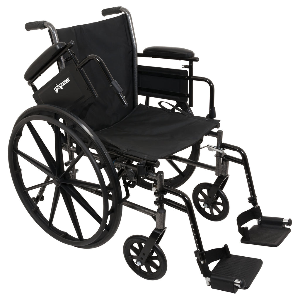 Compass Health ProBasics K3 Lightweight Wheelchair with Swing-Away Legrests – Enhanced Mobility for Independent Living