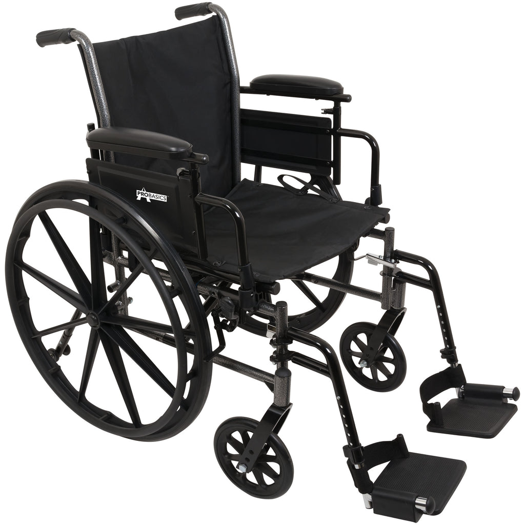 Compass Health ProBasics K3 Lightweight Wheelchair with Swing-Away Legrests – Enhanced Mobility for Independent Living
