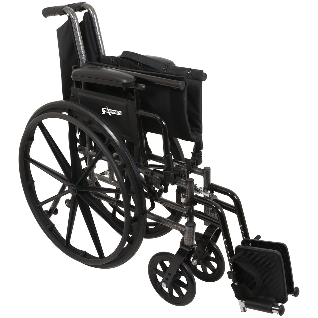 Compass Health ProBasics K3 Lightweight Wheelchair with Swing-Away Legrests – Enhanced Mobility for Independent Living