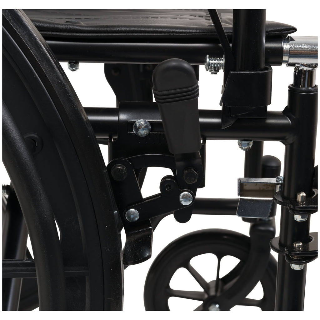 Compass Health ProBasics K1 Standard Wheelchair with Elevating Legrests – Reliable Support for Home Independence