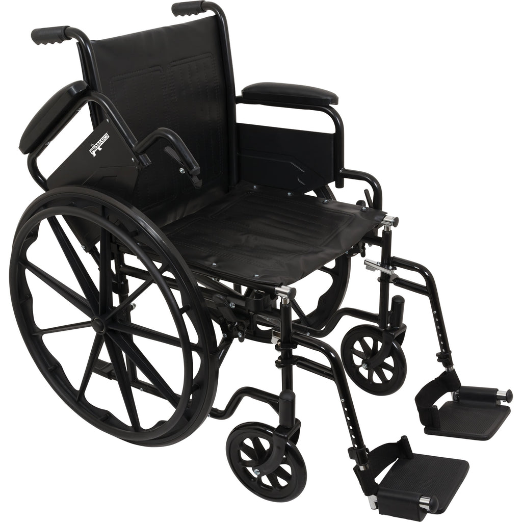 ProBasics K1 Standard Wheelchair | Durable Institutional Mobility with Swing-Away Footrests