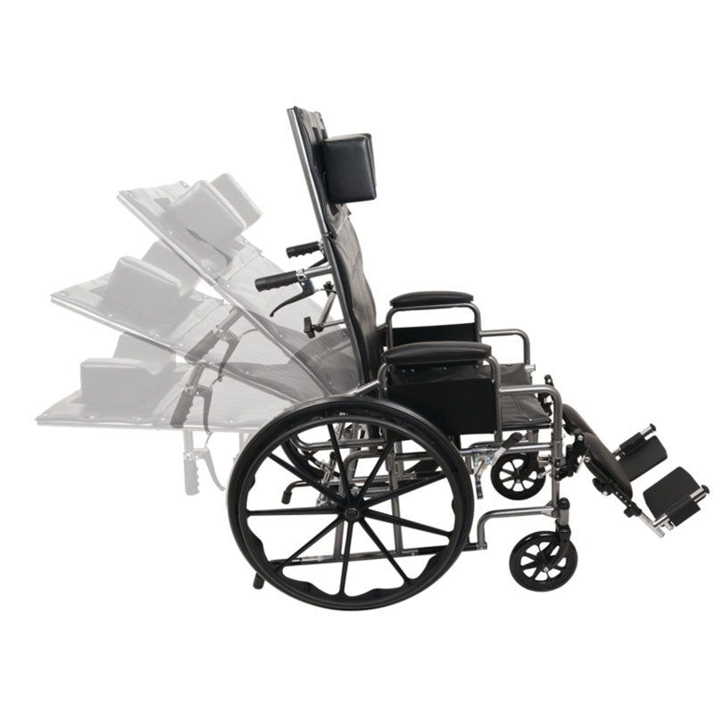 ProBasics® Reclining Home Wheelchair – Full-Body Comfort with Elevating Legrests and Versatile Desk Arms