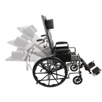 Compass Health ProBasics® Reclining Wheelchair with Removable Desk Arms & Elevating Legrests