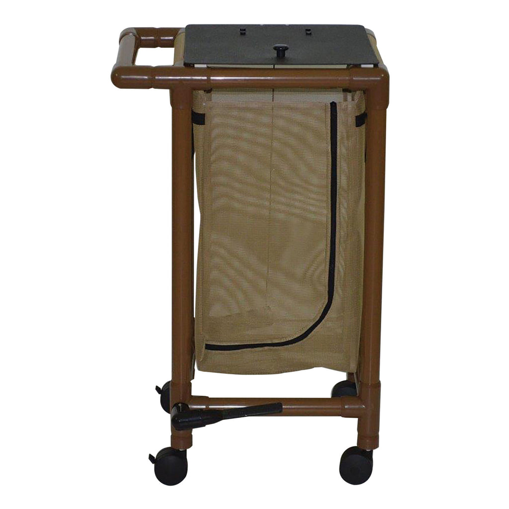 MJM Wood Tone Single Bag Hamper with Optional Foot Pedal