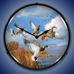 Mallards 14" LED Wall Clock