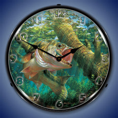 Fishing the Wood 14" LED Wall Clock