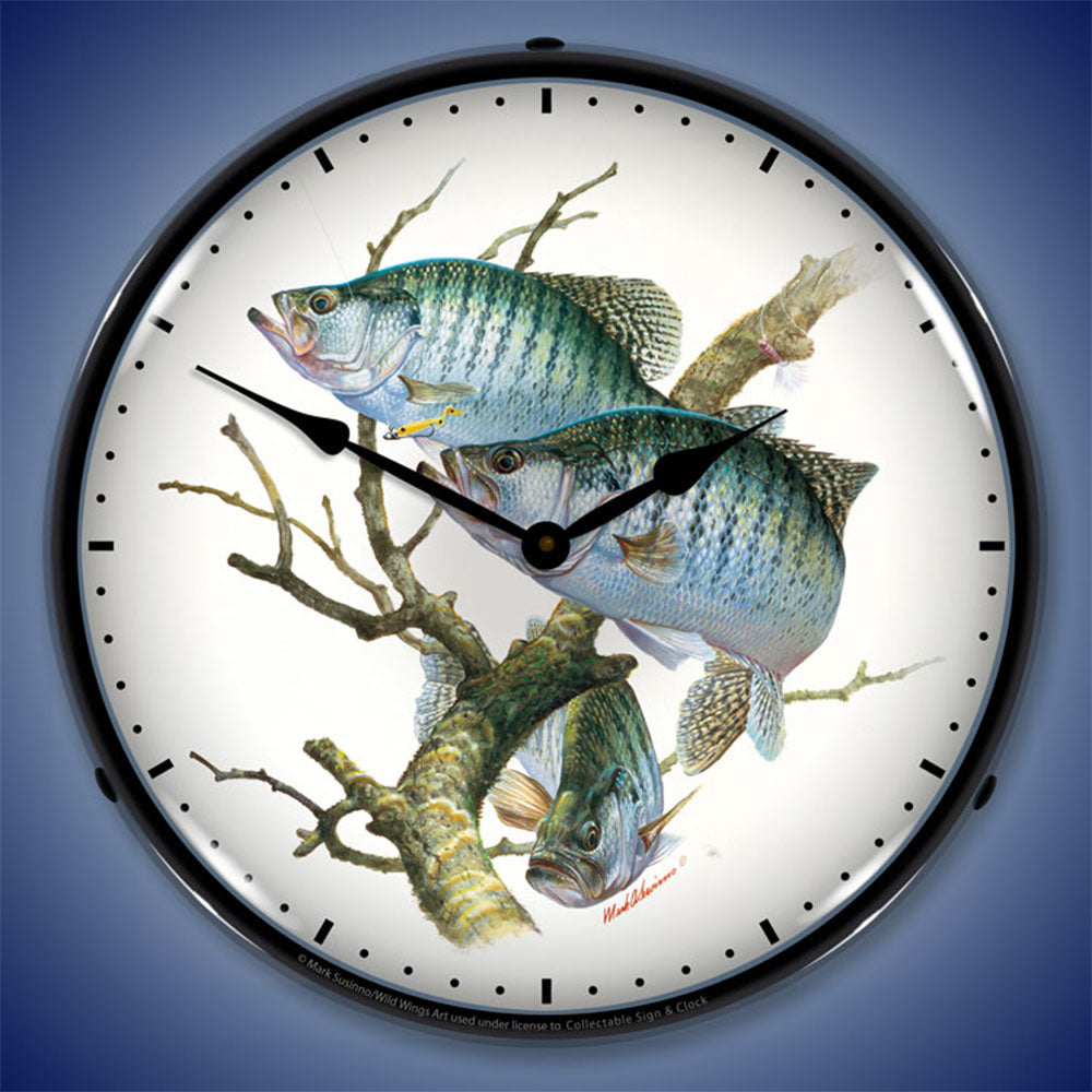 Crappies 14" LED Wall Clock