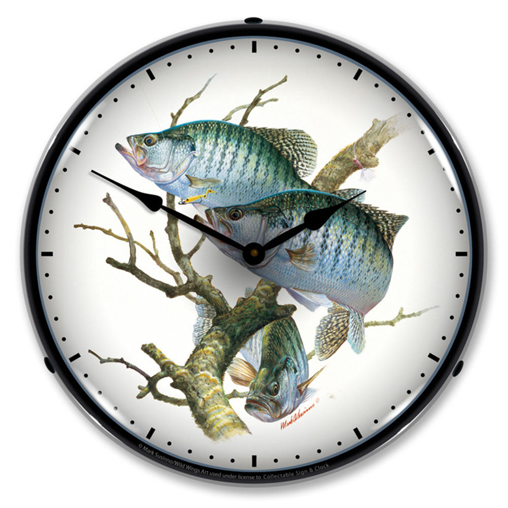 Crappies 14" LED Wall Clock