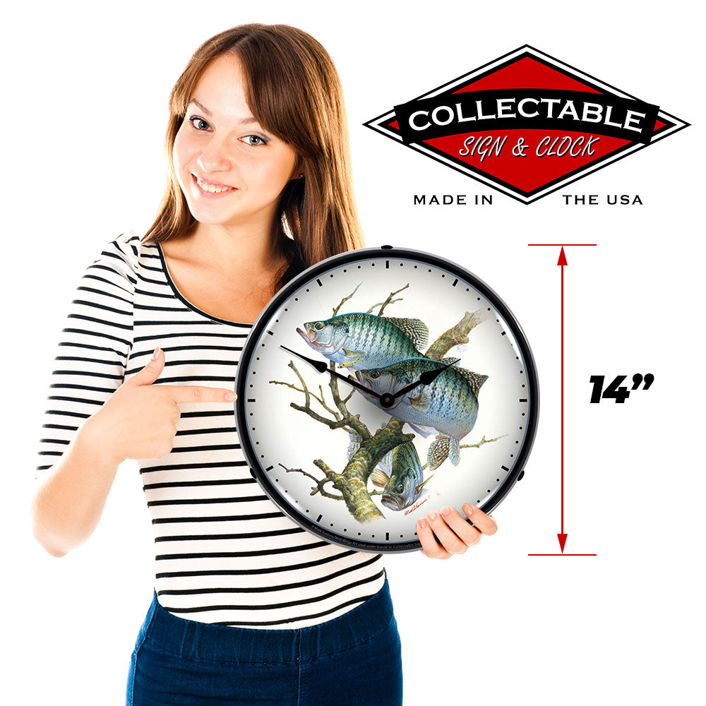 Crappies 14" LED Wall Clock