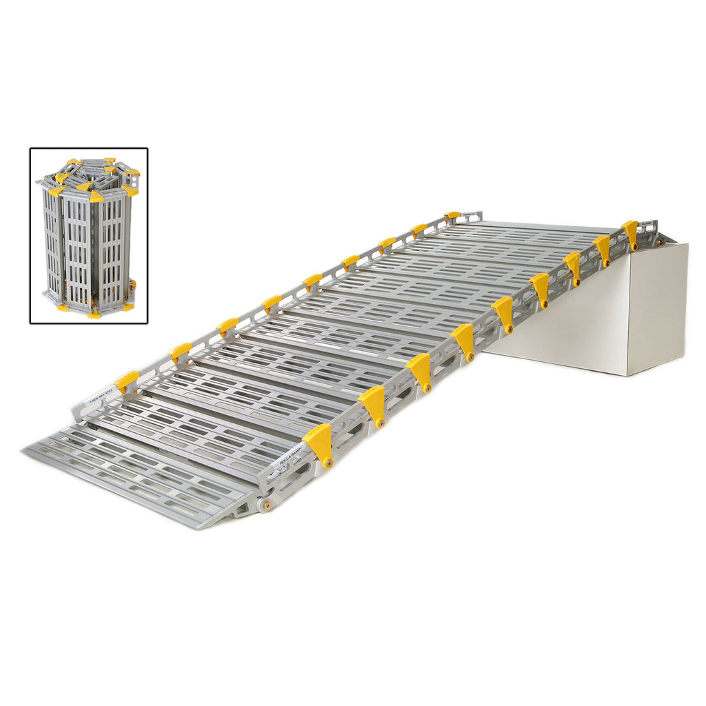Roll-A-Ramp 22" Wide Roll-Up Wheelchair Ramp | High-Strength Portable Aluminum Access