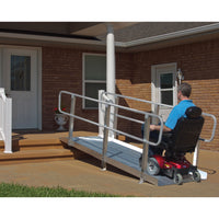 PVI Ramps OnTrac Non-Folding Wheelchair Ramp with Grooved Aluminum Handrails