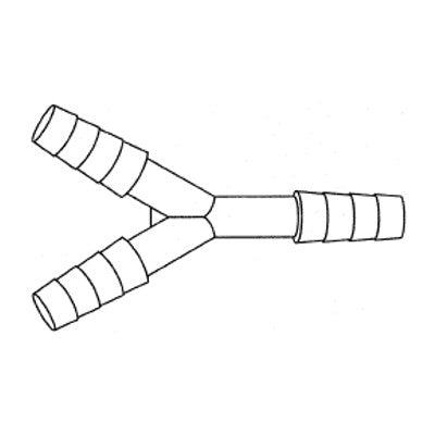 Jorgensen Labs J0596 Y Barbed Connector 8mm - 16mm 2 PK