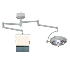 Phillips Safety Ceiling-Mounted Lead Acrylic Barrier with Lead Curtain and Exam Light