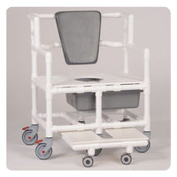 IPU Bariatric Shower Commode Chair with Pail (700 lbs. Capacity)