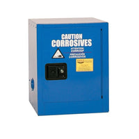 Justrite 4 Gallon 1 Door, 1 Shelf, Manual Close, Bench Top Metal Corrosive Safety Cabinet - Blue