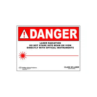 Phillips Safety Class 3A Plastic Laser Radiation Warning Sign #34